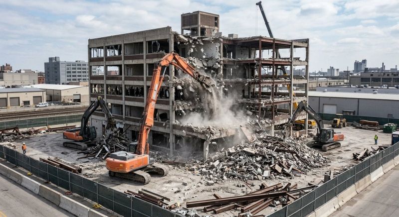 Factory Demolition in Sacramento, CA