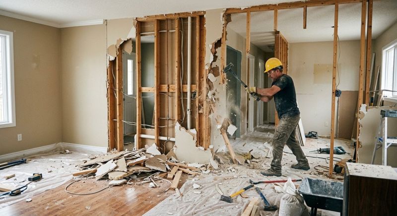 Kitchen Wall Demolition in Sacramento, CA