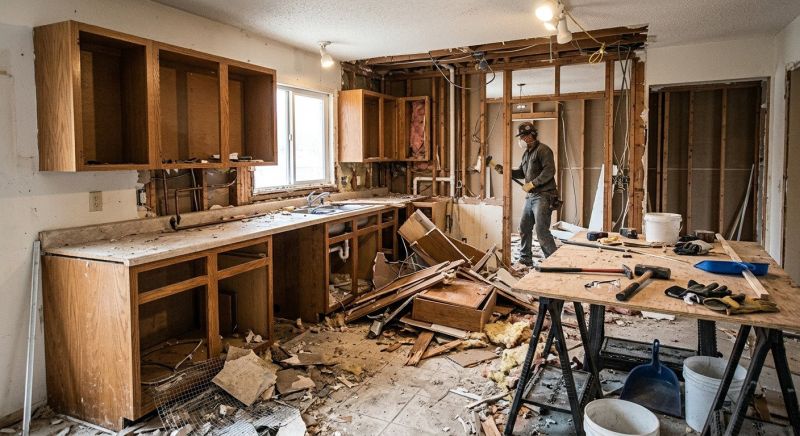Kitchen Wall Demolition in Bergen County, NJ