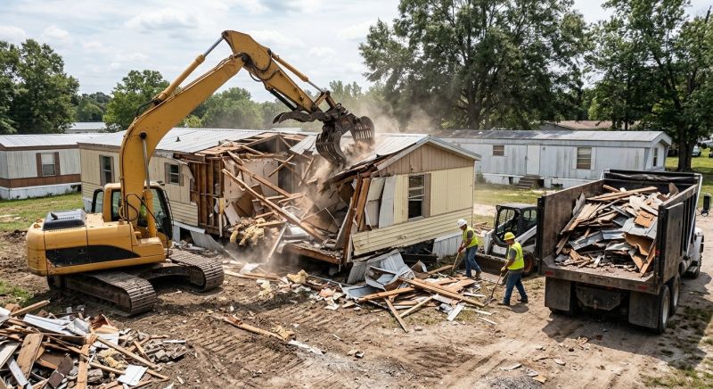 Trailer Home Demolition in Katy, TX